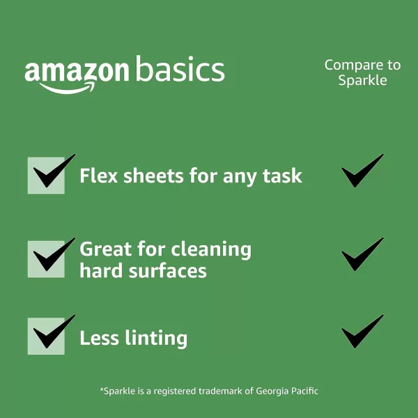 Amazon Basics 2Ply Paper Towels FlexSheets 150 Sheets per Roll 12 Rolls 2 Packs of 6 White6 Rolls Pack of 2