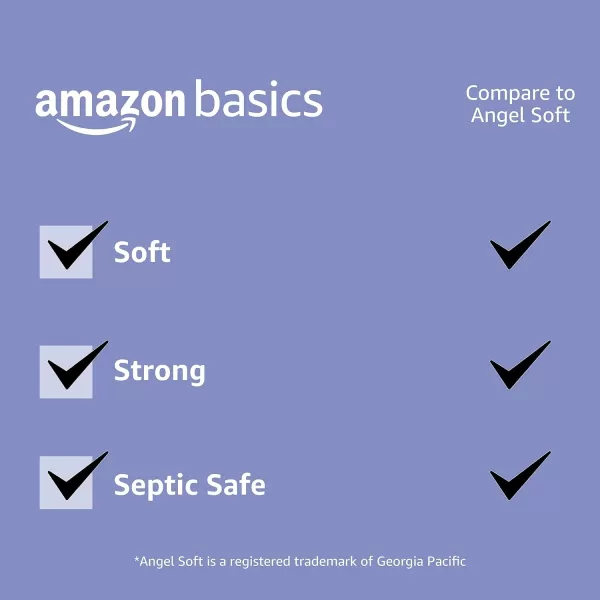 Amazon Basics 2Ply Toilet Paper 30 Rolls 5 Packs of 6 White2100 Count Pack of 5