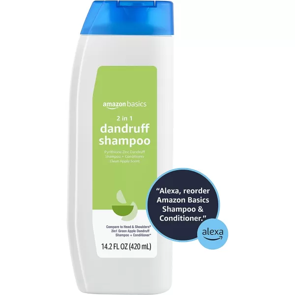 Amazon Basics 2in1 Dandruff Shampoo and Conditioner Green Apple Scent 142 Fluid Ounces 6Pack Previously Solimo142 Fl Oz Pack of 1