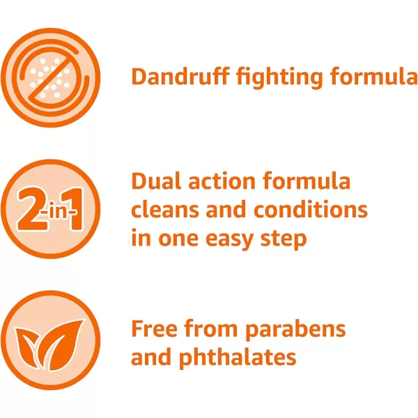Amazon Basics 2in1 Dandruff Shampoo and Conditioner for Men Smooth Spice Scent 142 Fluid Ounces 1Pack Previously Solimo142 Fl Oz Pack of 1