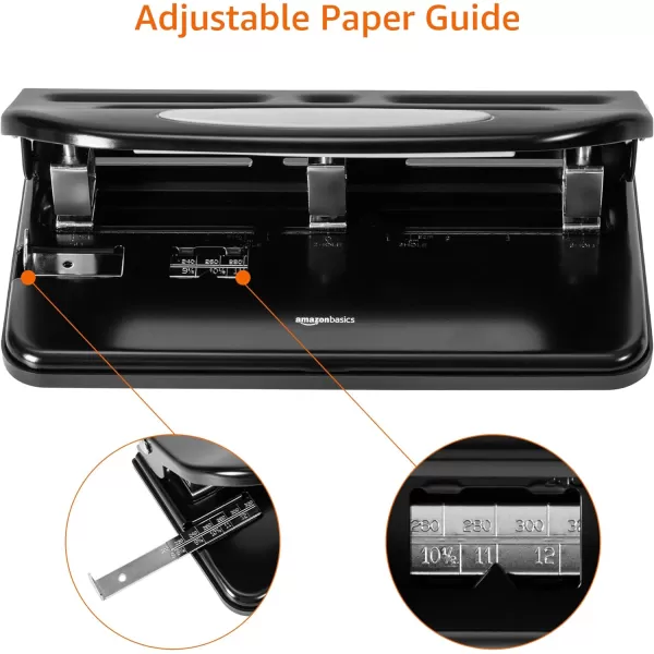Amazon Basics 3 Hole Punch 10 Sheet Capacity Black23 hole 30 Sheet Capacity