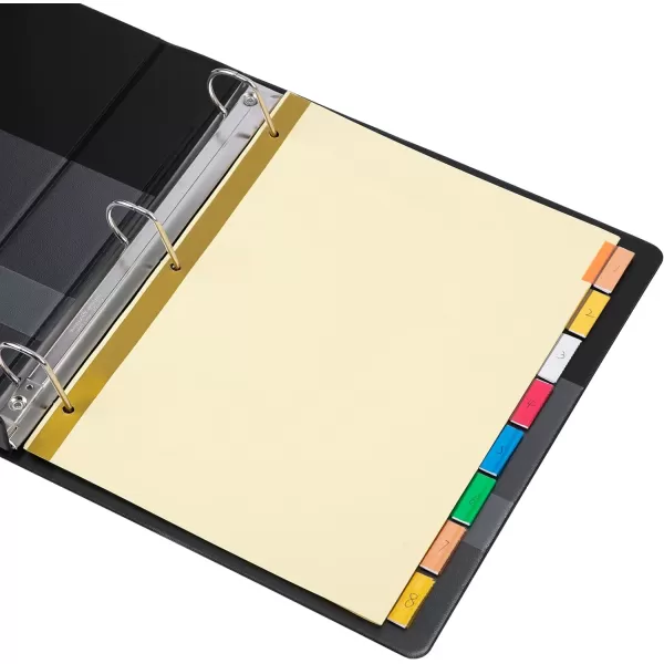Amazon Basics 3 Ring Paper Binder Dividers With 5 Insertable Multicolor Plastic Tabs Pack of 6 Sets 30 Count WoodWood 4Pack 8Tab