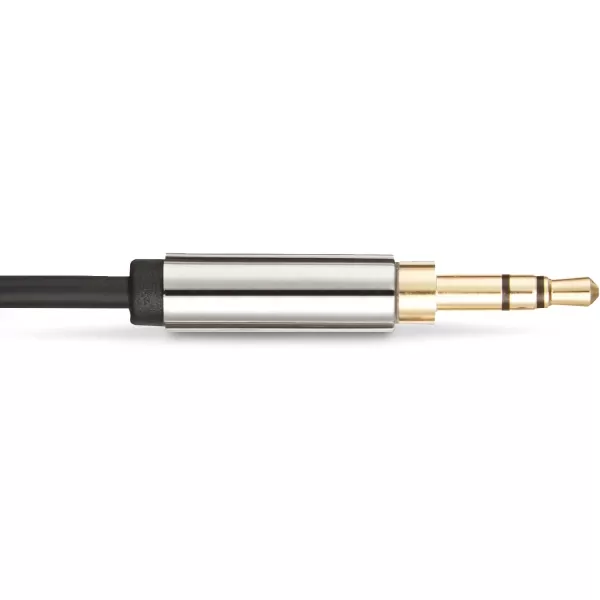 Amazon Basics 35mm Aux Audio Cable for Stereo Speaker or Subwoofer with GoldPlated Plugs 4 Foot Black1 Pack 4 ft 12 m