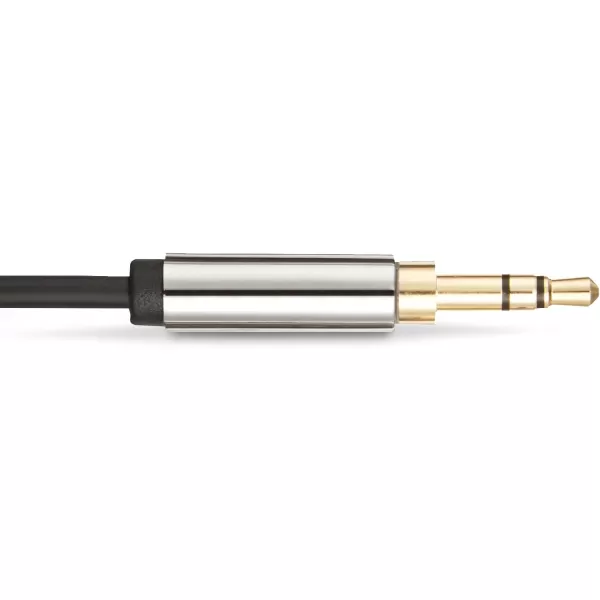 Amazon Basics 35mm Aux Audio Cable for Stereo Speaker or Subwoofer with GoldPlated Plugs 4 Foot Black1 Pack 8 ft 24 m