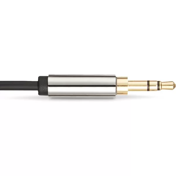 Amazon Basics 35mm Aux Audio Cable for Stereo Speaker or Subwoofer with GoldPlated Plugs 4 Foot Black2 Pack 4 Feet 12 Meters