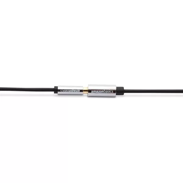 Amazon Basics 35mm Aux Jack Audio Extension Cable Male to Female Adapter for Headphone or Smartphone 6 Foot Black12 Feet 10Pack