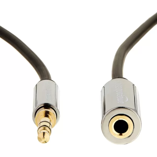Amazon Basics 35mm Aux Jack Audio Extension Cable Male to Female Adapter for Headphone or Smartphone 6 Foot Black6 Feet 1Pack