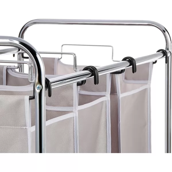 Amazon Basics 3Bag Rectangular Laundry Hamper Sorter Basket GreyAmazon Basics 3Bag Rectangular Laundry Hamper Sorter Basket Grey