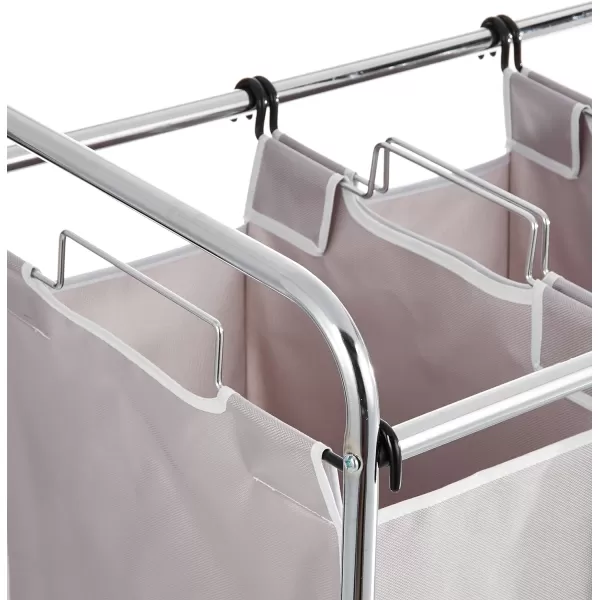 Amazon Basics 3Bag Rectangular Laundry Hamper Sorter Basket GreyAmazon Basics 3Bag Rectangular Laundry Hamper Sorter Basket Grey