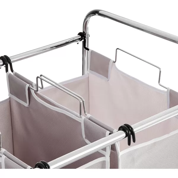 Amazon Basics 3Bag Rectangular Laundry Hamper Sorter Basket GreyAmazon Basics 3Bag Rectangular Laundry Hamper Sorter Basket Grey