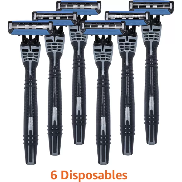 Amazon Basics 3Blade Disposable Razors for Men 6 Count 2 Packs of 3 Black Previously SolimoAmazon Basics 3Blade Disposable Razors for Men 6 Count 2 Packs of 3 Black Previously Solimo