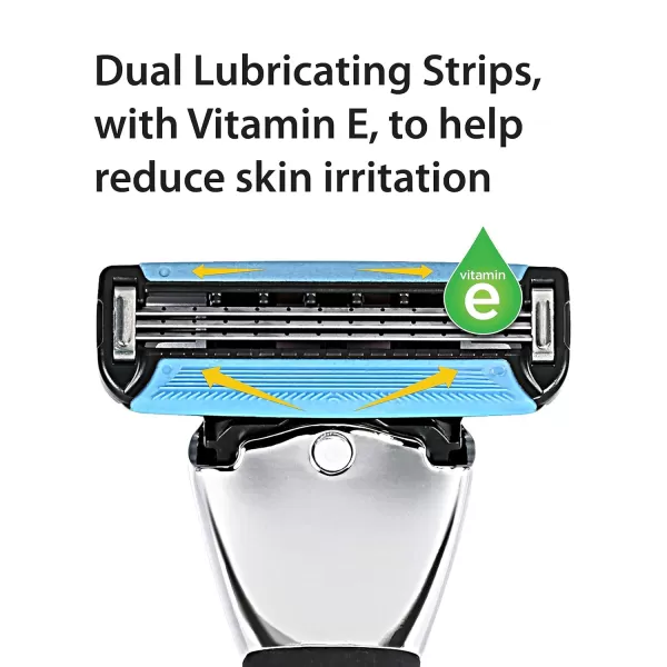 Amazon Basics 3Blade Motion Sphere Razor for Men with Dual Lubrication Handle amp 20 Cartridges Cartridges fit Amazon Basics Razor Handles only 21 Piece Set Black Previously Solimo12 Count Pack of 1