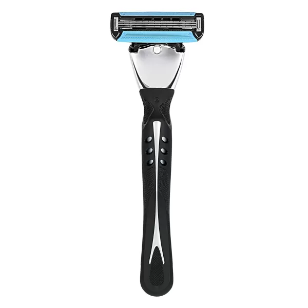 Amazon Basics 3Blade Motion Sphere Razor for Men with Dual Lubrication Handle amp 20 Cartridges Cartridges fit Amazon Basics Razor Handles only 21 Piece Set Black Previously Solimo21 Piece Set