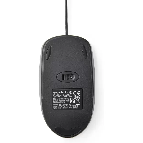 Amazon Basics 3Button Wired USB Computer Mouse Black  Pack of 3030Pack Wired Mouse