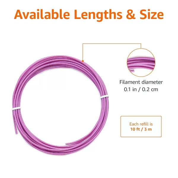 Amazon Basics 3D Pen Filament Refills PLA 175 mm 6 Colors20 Colors PLA