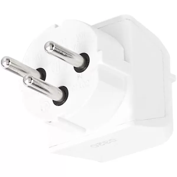 Amazon Basics 3Pack Travel Plug Adapter Type EF Europe  France Germany Greece Hungary Iceland the Netherlands Norway Poland Portugal Romania and Spain WhiteType H 3 pack