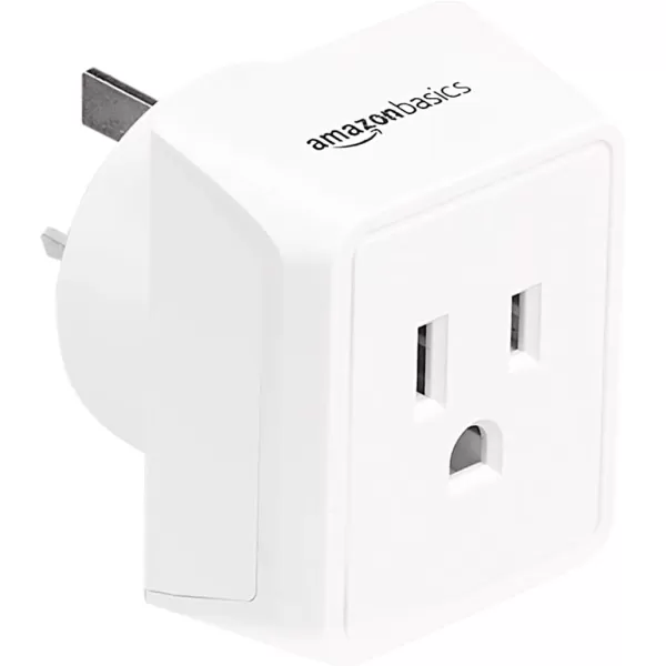 Amazon Basics 3Pack Travel Plug Adapter Type EF Europe  France Germany Greece Hungary Iceland the Netherlands Norway Poland Portugal Romania and Spain WhiteType I 3 pack
