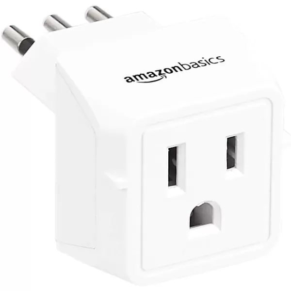 Amazon Basics 3Pack Travel Plug Adapter Type EF Europe  France Germany Greece Hungary Iceland the Netherlands Norway Poland Portugal Romania and Spain WhiteType L 3 pack