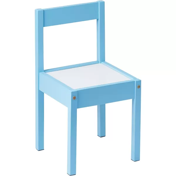 Amazon Basics 3Piece Wood Kids Table and Chairs Set with Dry Erasable Table Top Sky Blue 64 x 49 x 45 cmAmazon Basics 3Piece Wood Kids Table and Chairs Set with Dry Erasable Table Top Sky Blue 64 x 49 x 45 cm