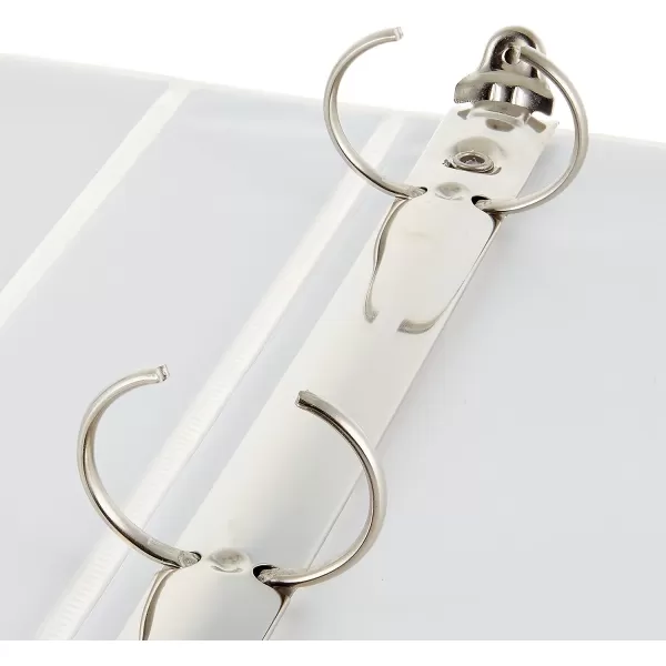 Amazon Basics 3Ring Binder 1Inch  White 4PackWhite 4Pack 1