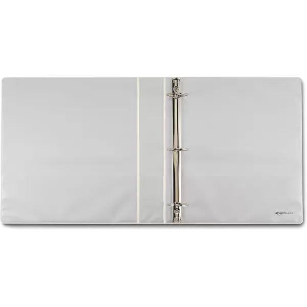 Amazon Basics 3Ring Binder 1Inch  White 4PackWhite 4Pack 15