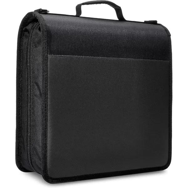Amazon Basics 3Ring Binder with Zipper  ORing 3 Inch Black1