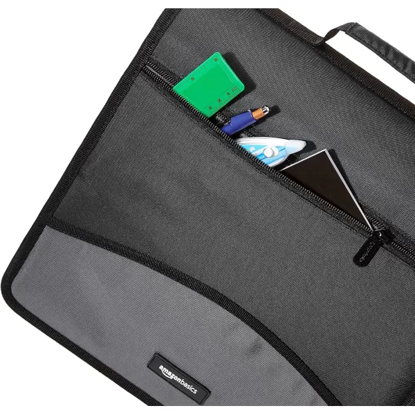 Amazon Basics 3Ring Binder with Zipper  ORing 3 Inch Black1