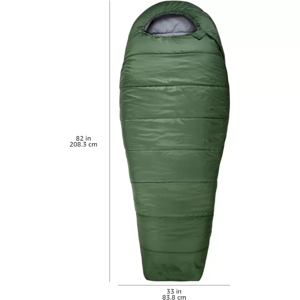 Amazon Basics 3Season 20 Degree F Mummy Sleeping Bag for Camping and Hiking Olive GreenAmazon Basics 3Season 20 Degree F Mummy Sleeping Bag for Camping and Hiking Olive Green