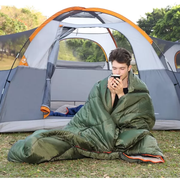 Amazon Basics 3Season 40 Degree F Rectangular Sleeping Bag For Camping and Hiking Two Person Queen Sized Double Olive GreenAmazon Basics 3Season 40 Degree F Rectangular Sleeping Bag For Camping and Hiking Two Person Queen Sized Double Olive Green