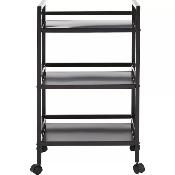 Amazon Basics 3Tier Metal Rolling Cart BlackAmazon Basics 3Tier Metal Rolling Cart Black