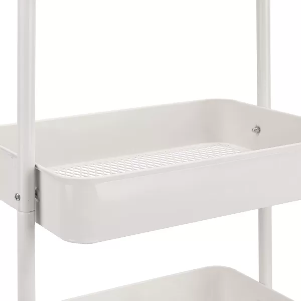 Amazon Basics 3Tier Rolling Utility or Kitchen Cart  CharcoalWhite