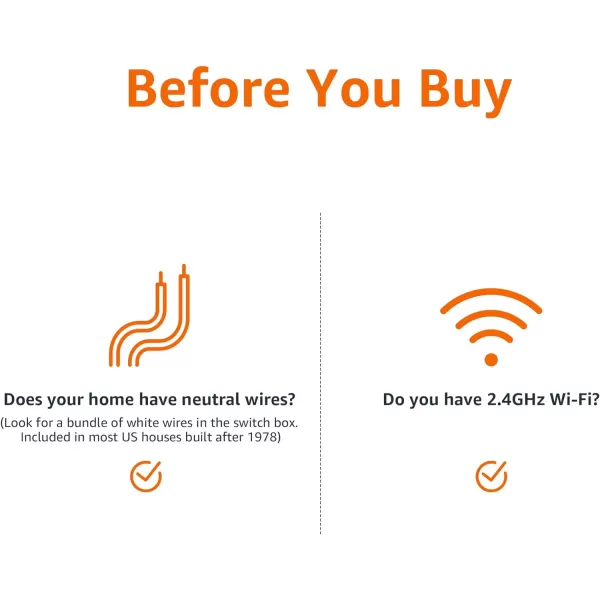 Amazon Basics 3Way Smart Switch Neutral Wire Required 24 Ghz WiFi Works with Alexa White 291 x 465 x 162 inchesSingle Pole Switch