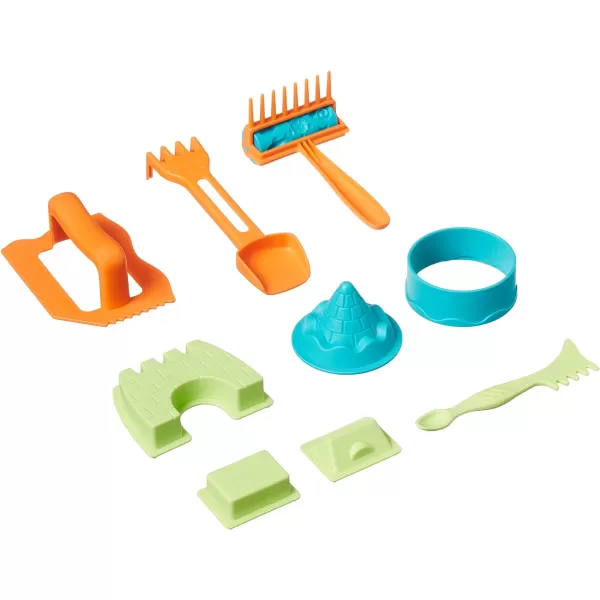 Amazon Basics 3lbs Moldable Sensory Play Sand with Castle Molds and Tool Set for Kids Ages 3 and Up Blue ColorBlue