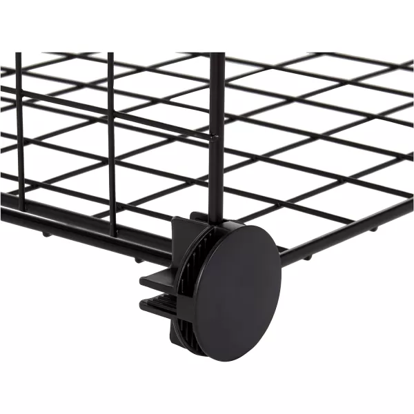 Amazon Basics 4 Cube Wire Grid Storage Shelves Stackable Cubes Black 14 x 14 x 144 Cube Black