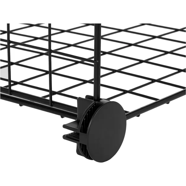 Amazon Basics 4 Cube Wire Grid Storage Shelves Stackable Cubes Black 14 x 14 x 146 Cube Black