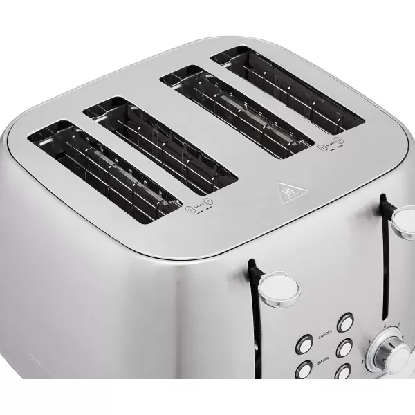 Amazon Basics 4 Slot Toaster  BlackBrushed Silver 4 slot Toaster