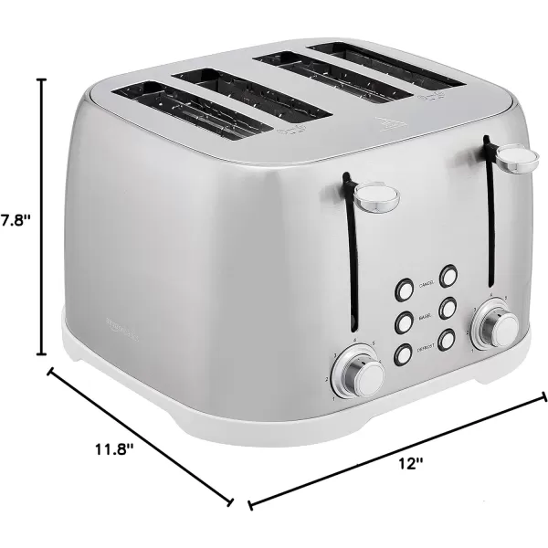 Amazon Basics 4 Slot Toaster  BlackBrushed Silver 4 slot Toaster