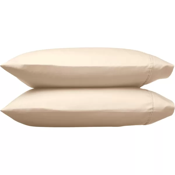 Amazon Basics 400 Thread Count Cotton Pillow Case Standard 30 L x 20 W White  Set of 2Beige Standard