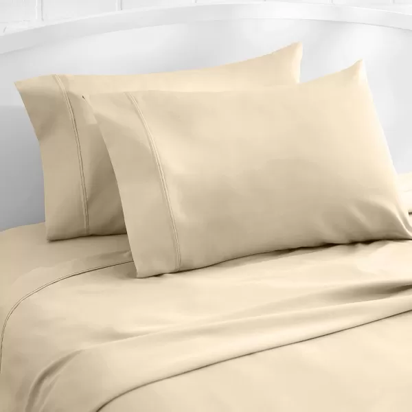 Amazon Basics 400 Thread Count Cotton Pillow Case Standard 30 L x 20 W White  Set of 2Beige Standard