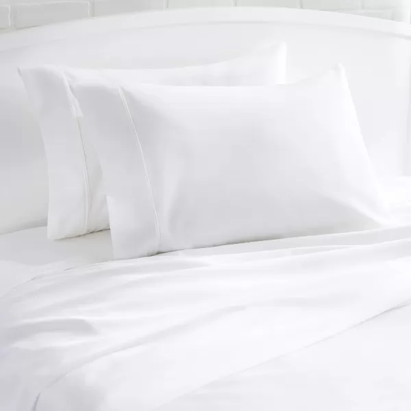 Amazon Basics 400 Thread Count Cotton Pillow Case Standard 30 L x 20 W White  Set of 2White Standard