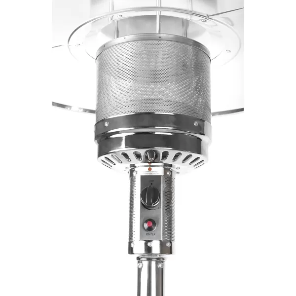 Amazon Basics 46000 BTU Outdoor Propane Patio Heater with Wheels Commercial amp Residential Havana Bronze 321 x 321 x 913 inches LxWxHStainless Steel Stainless Steel