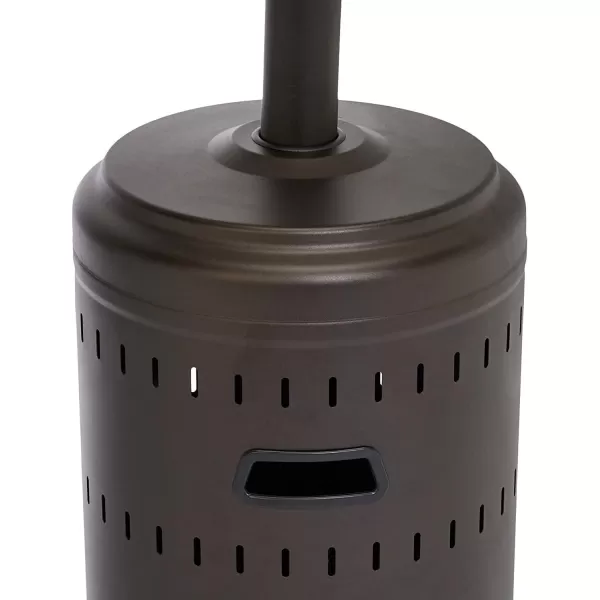 Amazon Basics 46000 BTU Outdoor Propane Patio Heater with Wheels Commercial amp Residential Sable BrownSable Brown Powder Coated