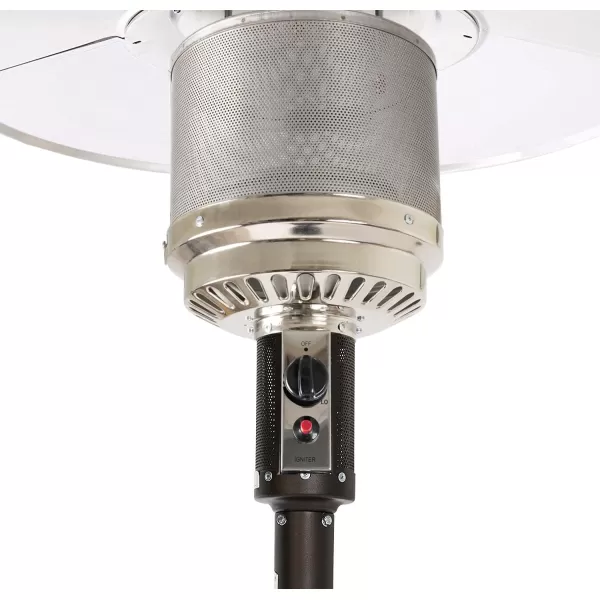 Amazon Basics 46000 BTU Outdoor Propane Patio Heater with Wheels Commercial amp Residential Sable BrownSable Brown Powder Coated