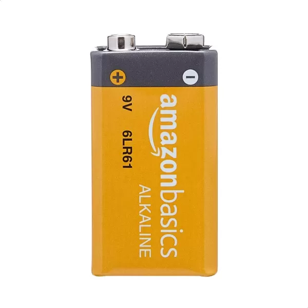 Amazon Basics 4Pack 9 Volt Alkaline Everyday Batteries 5Year Shelf LifeAmazon Basics 4Pack 9 Volt Alkaline Everyday Batteries 5Year Shelf Life