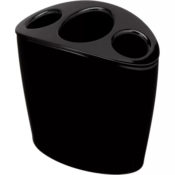 Amazon Basics 4Piece Bathroom Accessories Set Liquid BlackLiquid Black