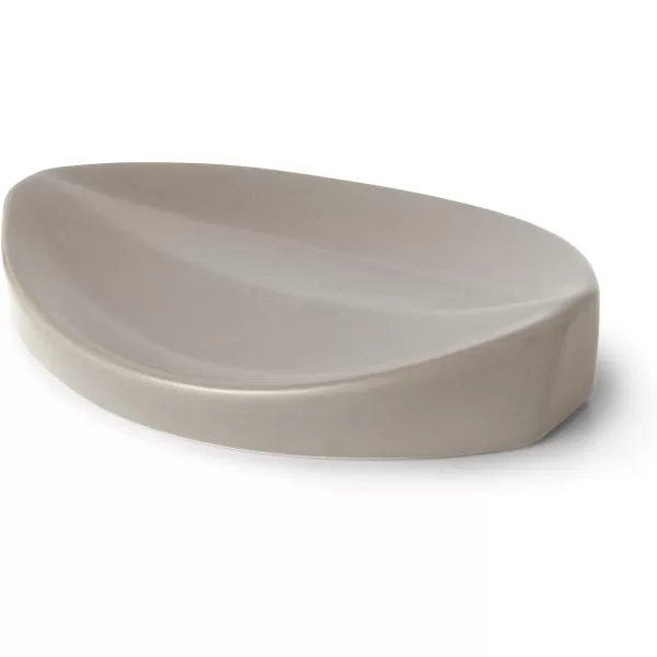 Amazon Basics 4Piece Ceramic Bathroom Accessories Set WhiteGray