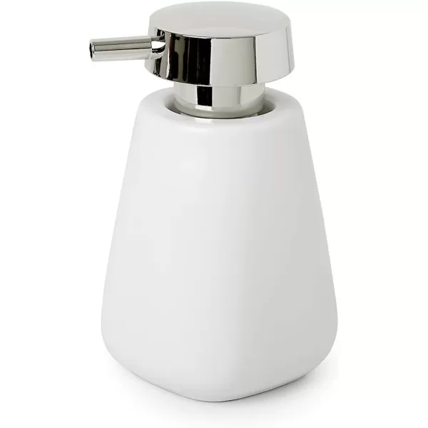 Amazon Basics 4Piece Ceramic Bathroom Accessories Set WhiteWhite