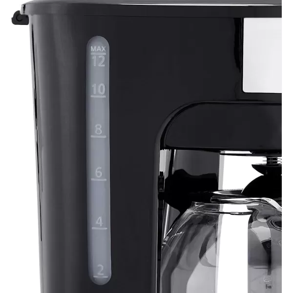 Amazon Basics 5 Cup Coffee Maker with Reusable Filter Black and Stainless Steel12 Cup