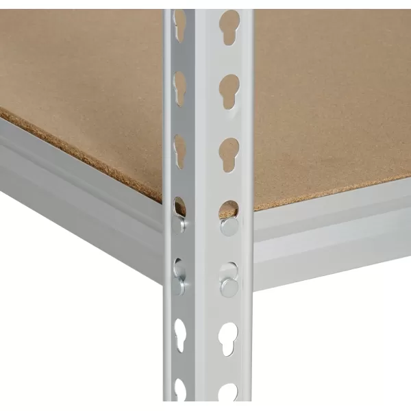 Amazon Basics 5 tier Medium Duty Storage Shelving Double Post Press Board Shelf Aluminum 48 x 18 x 7236 x 18 x 72 Single Post