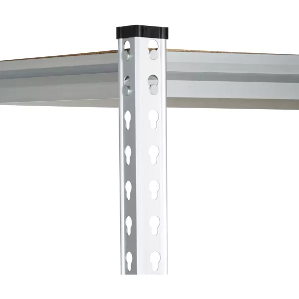 Amazon Basics 5 tier Medium Duty Storage Shelving Double Post Press Board Shelf Aluminum 48 x 18 x 7236 x 18 x 72 Single Post